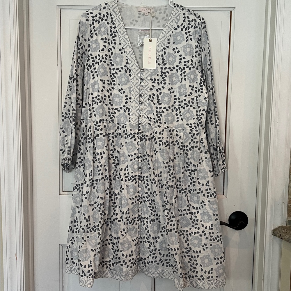 Marea by Liz Joy Solana Dress - Blue Motif